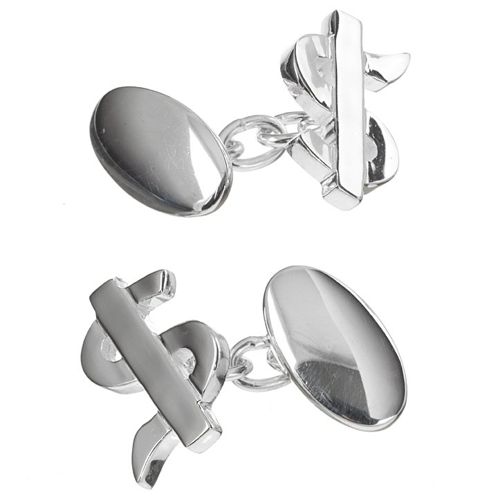 Sterling Silver Dollar Sign Cufflinks