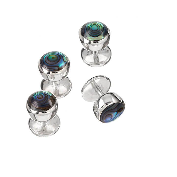 Sterling Silver Paua Shell Dress Studs