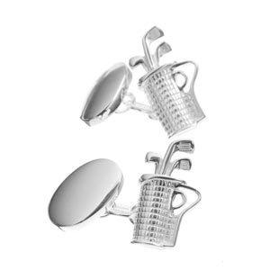 Sterling Silver Golf Bag Cufflinks