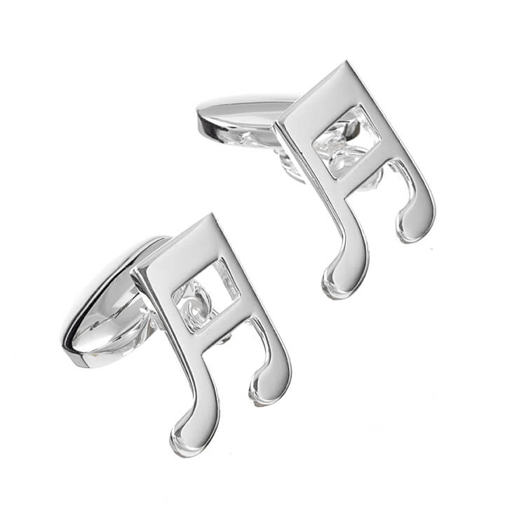 Sterling Silver Musical Notes Cufflinks