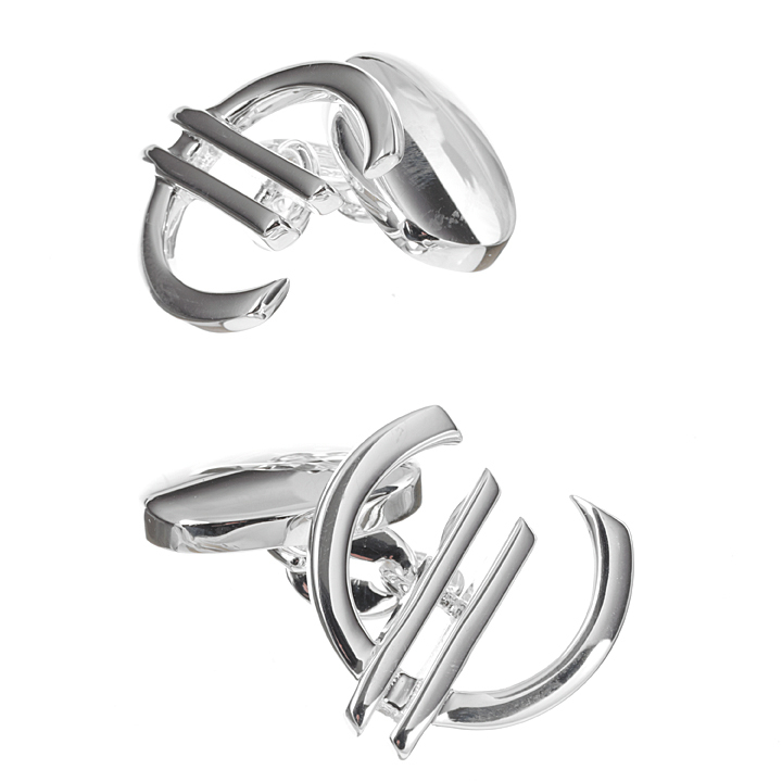 Sterling Silver Euro Cufflinks