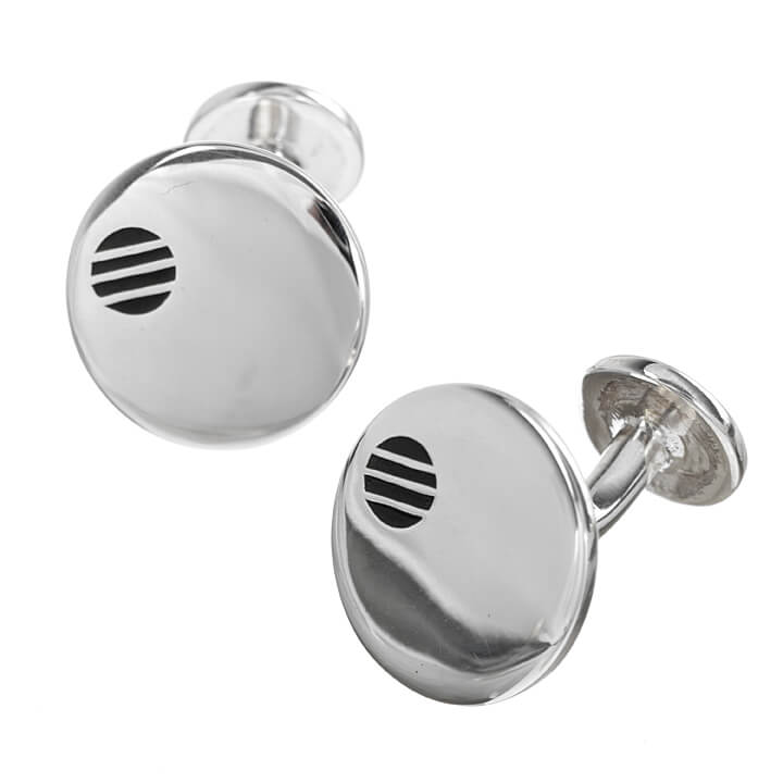 Sterling Silver Round classic Cufflinks