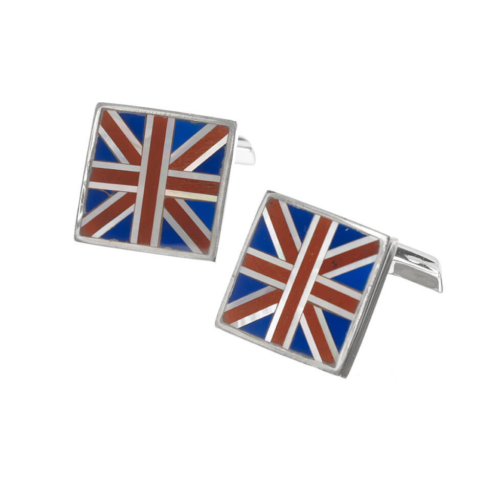 Sterling Silver Union Jack Cufflinks