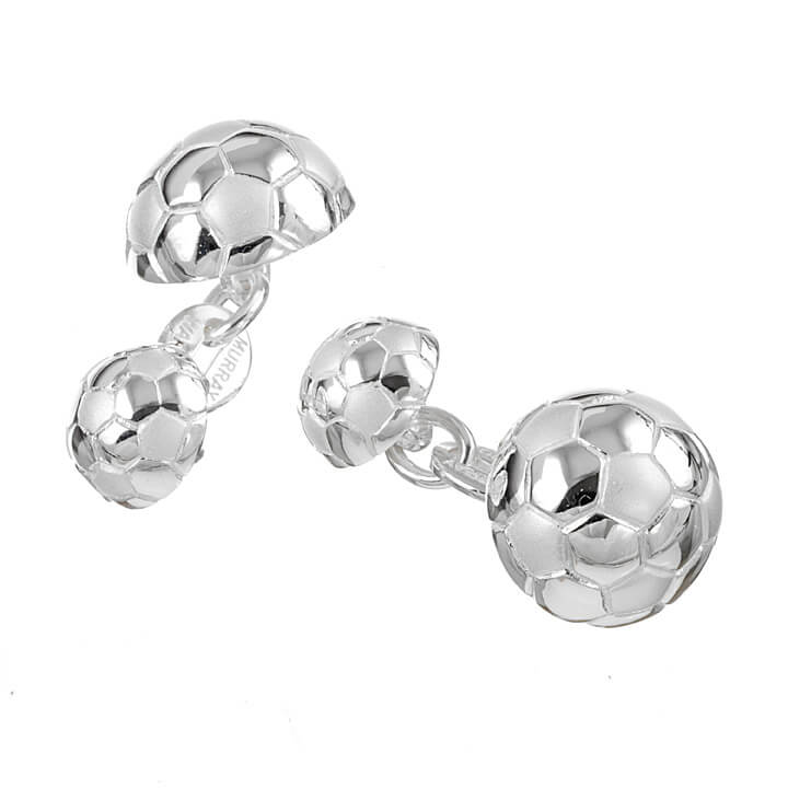 Sterling Silver Football Cufflinks