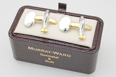 Aeroplane Cufflinks in Gunmetal and Gilt