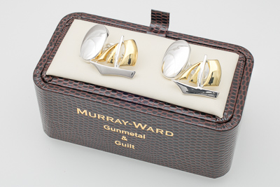 Sailing Boat Cufflinks in Gunmetal and Gilt