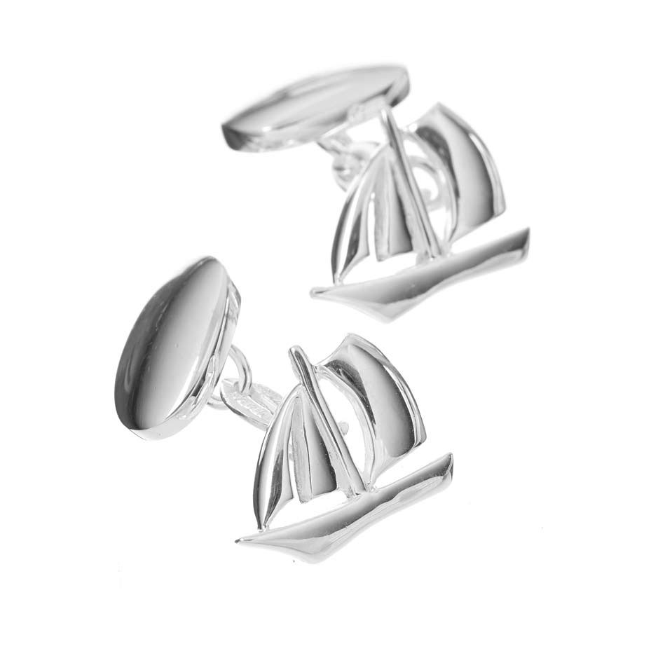 Sterling Silver Sailing Boat Cufflinks