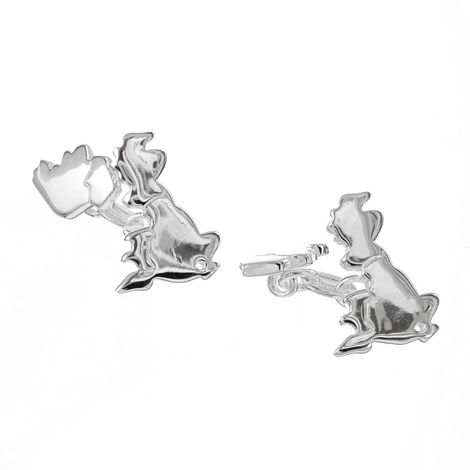 Sterling Silver Map Of UK Cufflinks