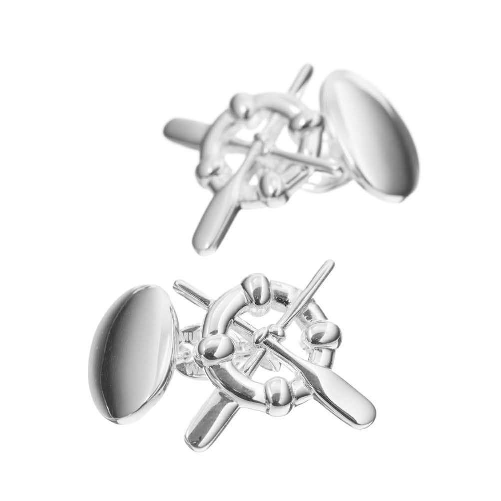 Sterling Silver Rowing Oars Cufflinks