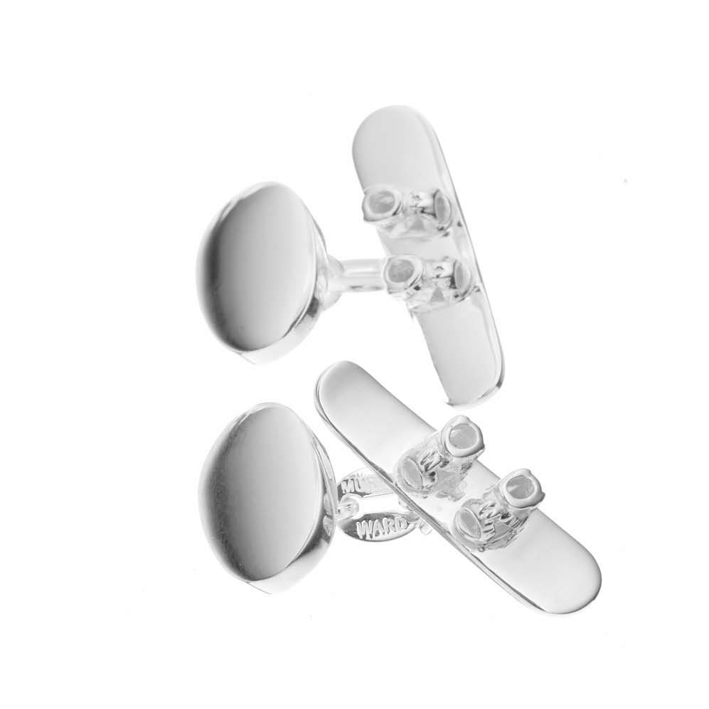 Sterling Silver Snowboard Cufflinks