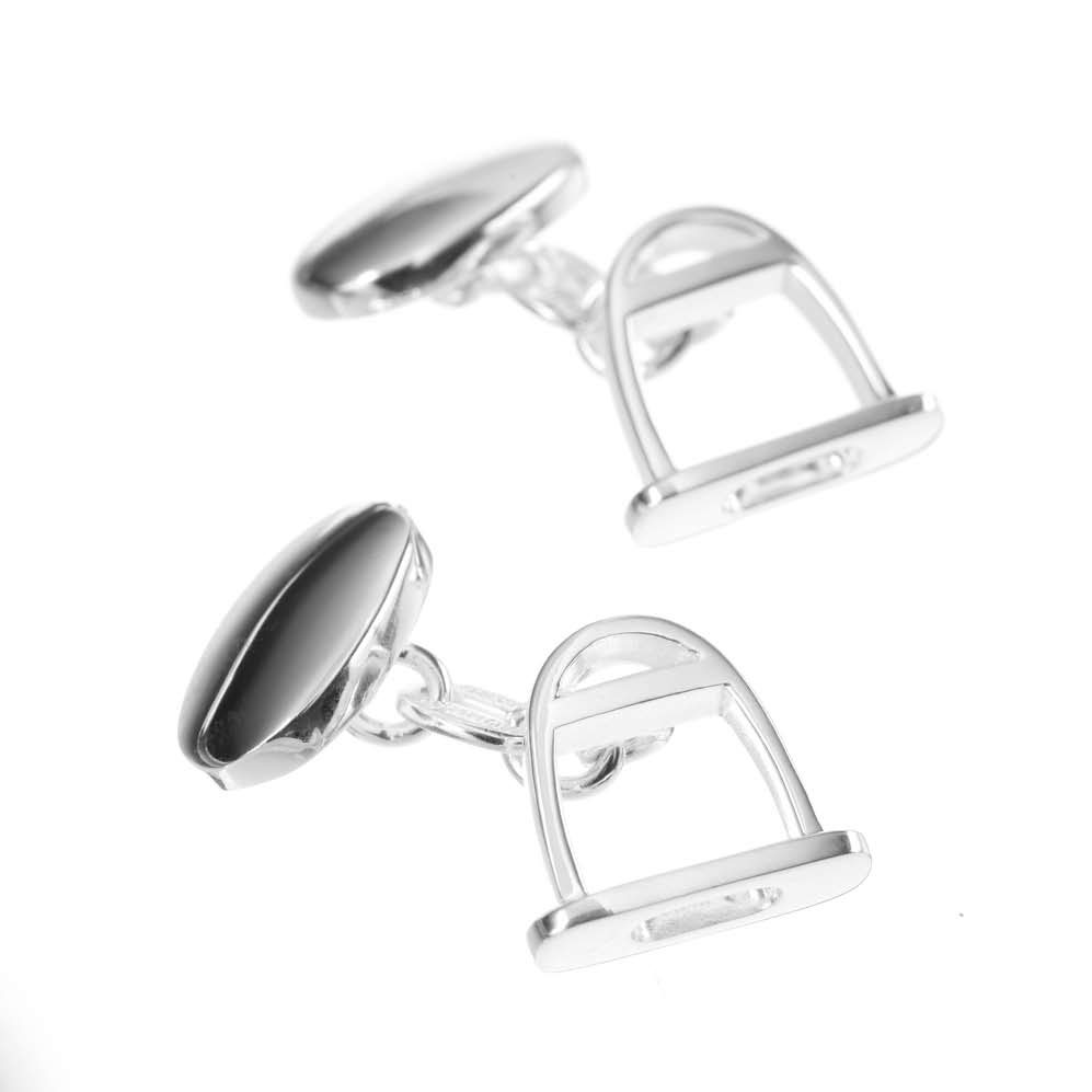 Sterling Silver Stirrup Cufflinks