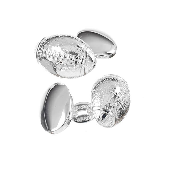 Sterling Silver American Football Cufflinks