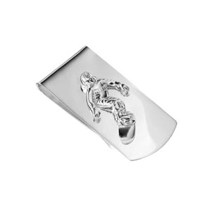 Sterling Silver Snowboard Money Clip