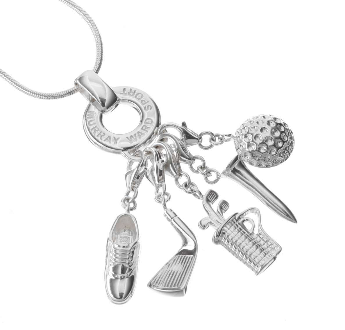 Sterling Silver Golf Charm Necklace