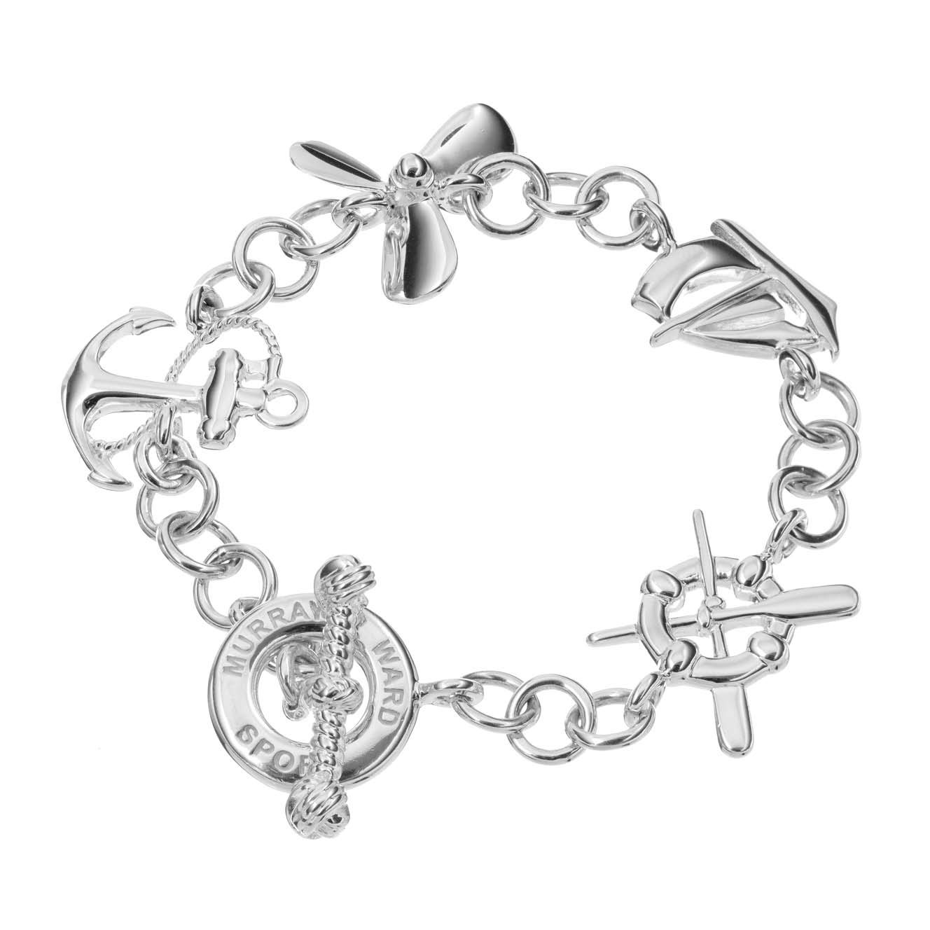 Sterling Silver Nautical Charm Bracelet