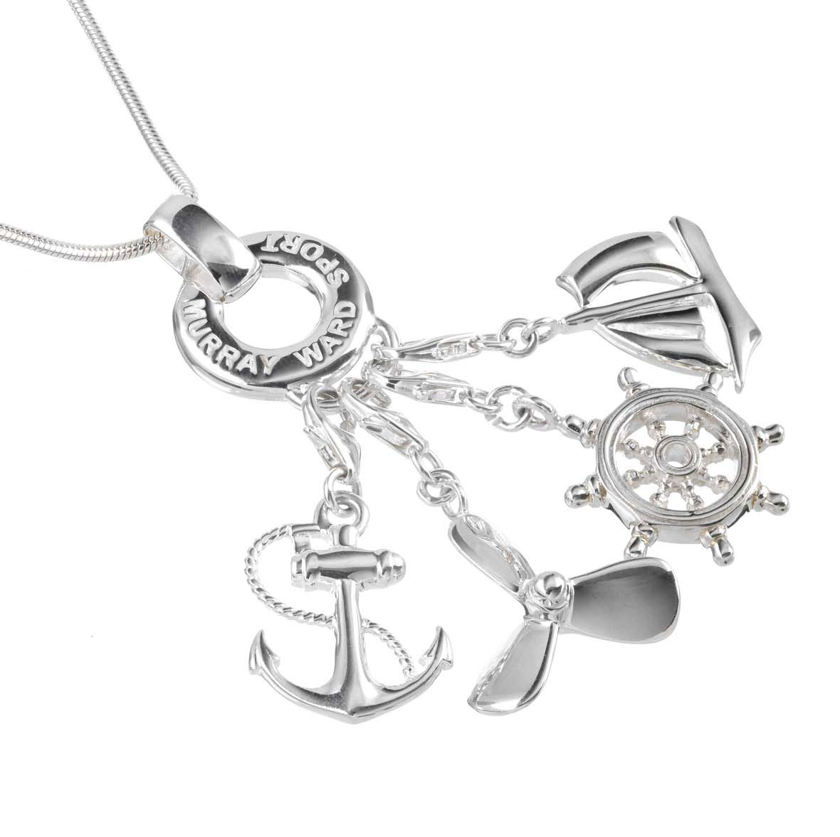 Sterling Silver Nautical Charm Necklace