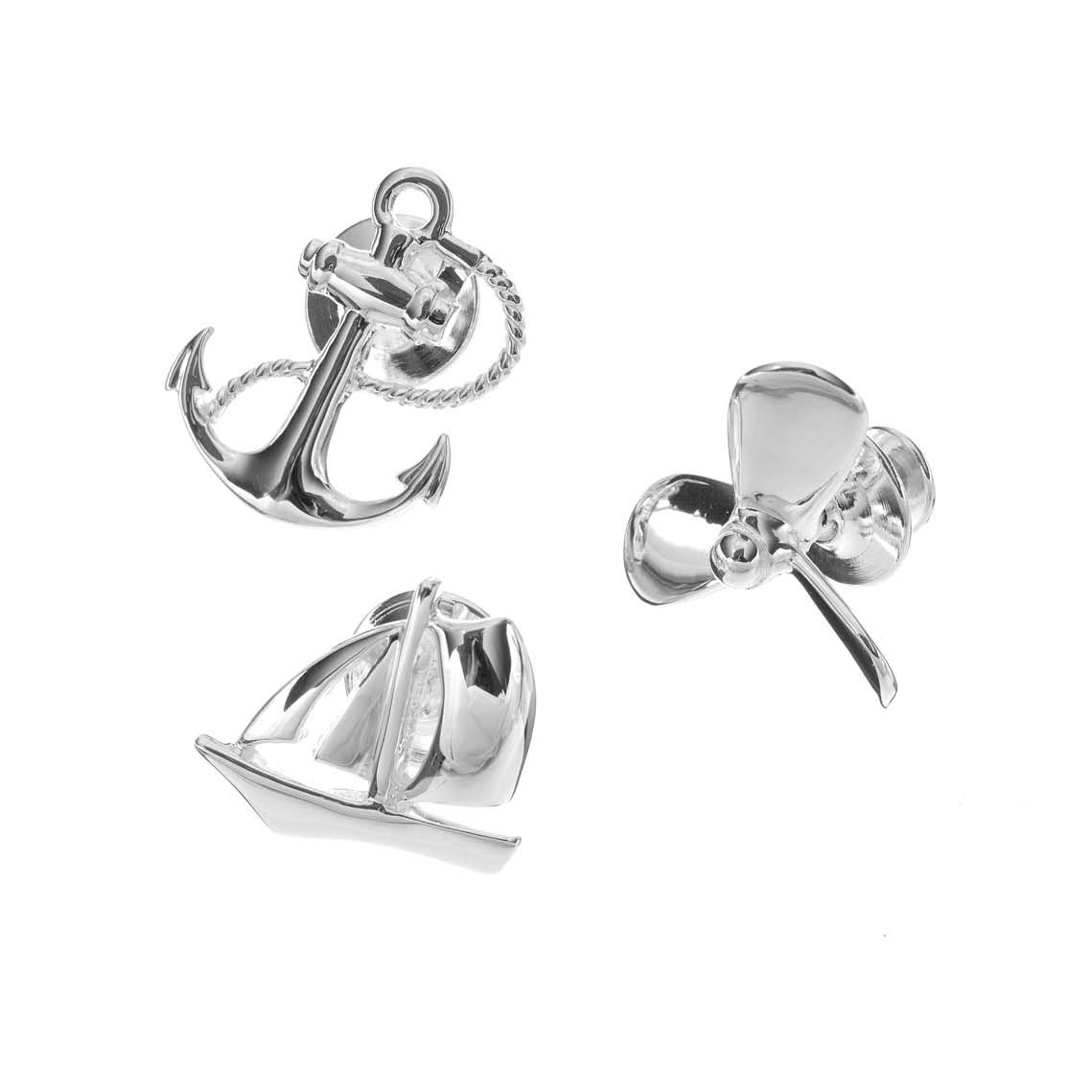 Sterling Silver Various Nautical Pins Nautical Cufflinks