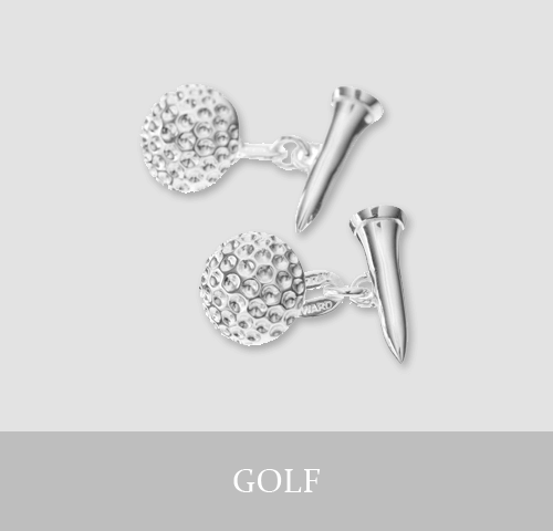 Sterling Silver Golf Cufflinks and Jewellery