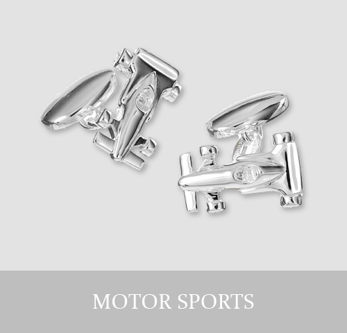 Sterling Silver Motor Sports Cufflinks and Jewellery